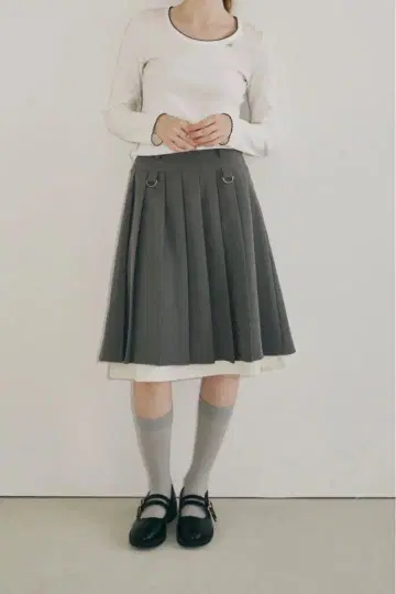 idem layered medium pleats skirt