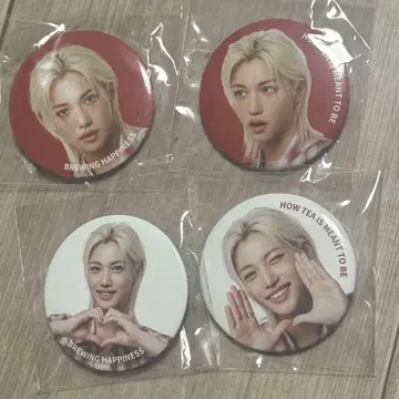 필릭스 공차 캔뱃지 4개 세트 컴플리트