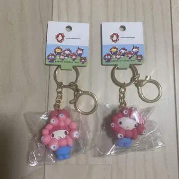 산리오 헬로키티 변신 입체 마스코트 컬러 키링 마이멜로디