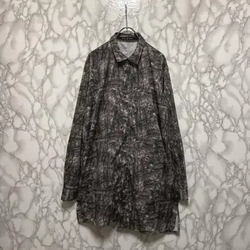 NO ID. BLACK 디자인 셔츠 비대칭 포켓 부착