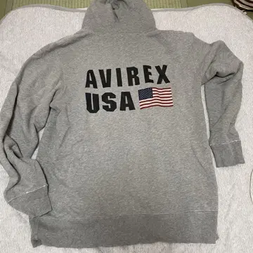 AVIREX USA 그레이 후드티