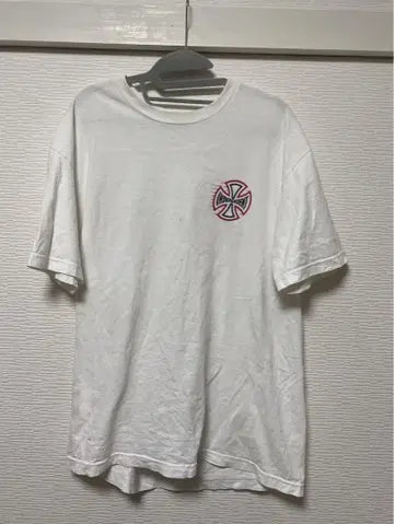 인디펜던트 로고 T셔츠 화이트 아이언크로스 00s 90s