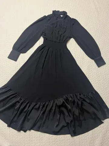 rienda 블랙 롱 드레스 프리 사이즈
