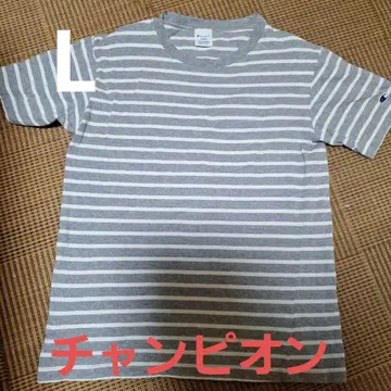 Champion 포켓 부착 스트라이프 T셔츠 L