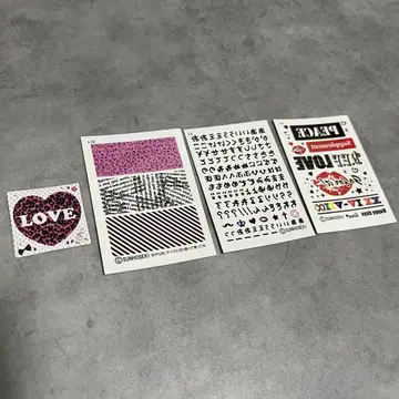 헤이세이 쇼와 레트로 타투 씰 씰 세트 (LOVE 디자인)