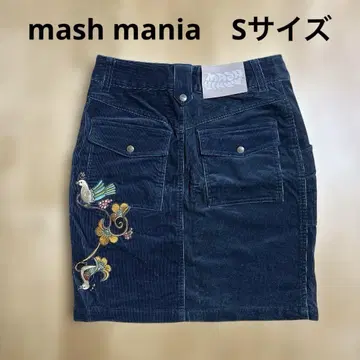 mash mania 매쉬매니아 자수 코듀로이 스커트