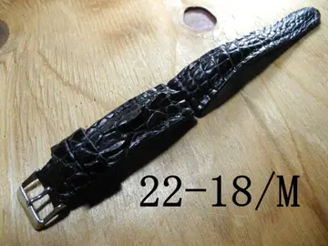 시계 벨트 / 크로커다일 / 블랙 / 레그 / 22-18 / M
