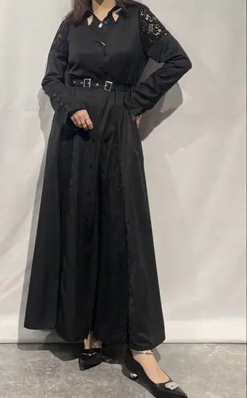 HARE 레이스 블랙 롱 원피스