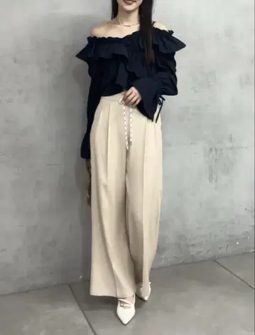 chico 레이어드 슬랙스 팬츠