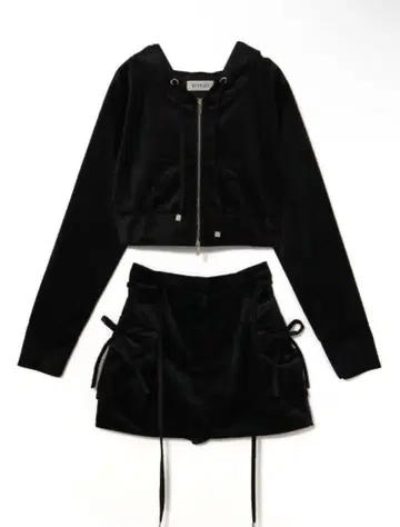 bubbles 벨벳 후드티 셋업 M 사이즈