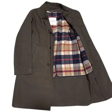 매킨토시 필로소피 고무 코트 체크 안감 이너 포함