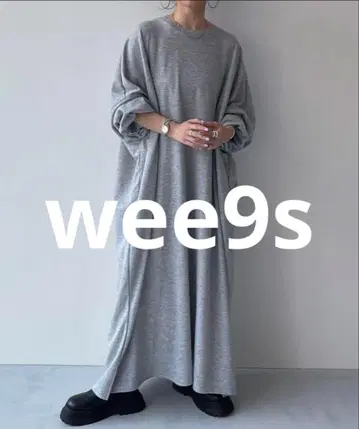 wee9s 슈퍼 루즈 라이트 스웨티 원피스 그레이 L