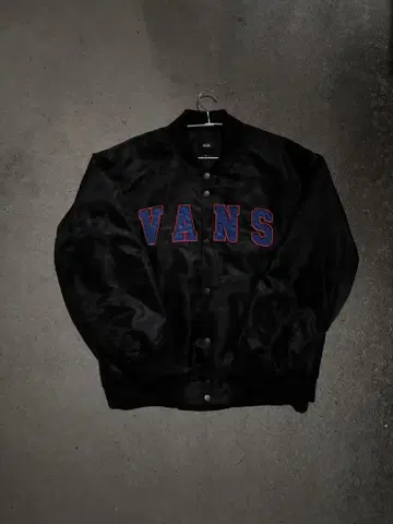 VANS 블랙 바시티 자켓 XL 나일론
