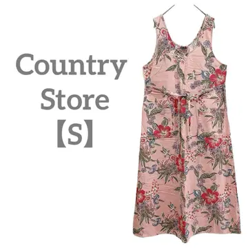 익명 배송 Country Store [ S ] 롱 원피스 면 혼방 꽃무늬