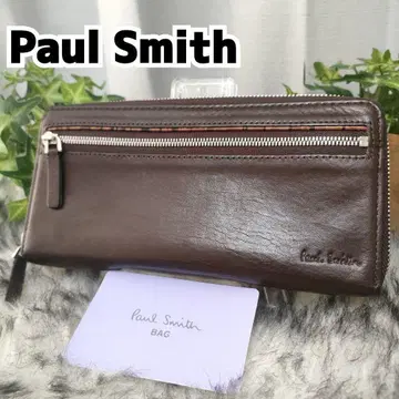 폴스미스 장지갑 브라운 가죽 라운드 Paul Smith 지갑 가죽