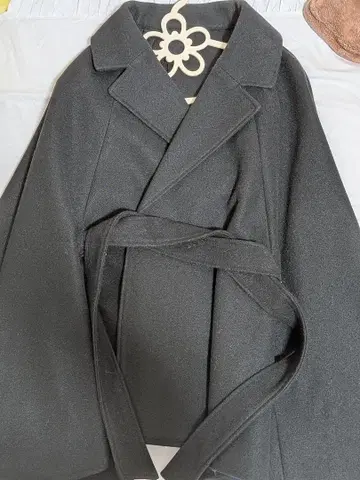 블랙 울 판초 사이즈 F