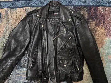 WILSONS 블랙 가죽 라이더 자켓 S