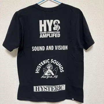 4시에 지웁니다 HYSTERIC GLAMOUR 블랙 T셔츠 S