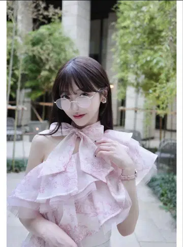riu One shoulder Toile de Jouy tops