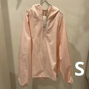 미사용 새상품 UNIQLO 유니클로 UV컷 포켓터블 후드티 S 핑크