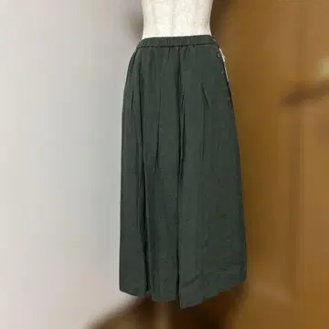 롱 스커트 다크 그린