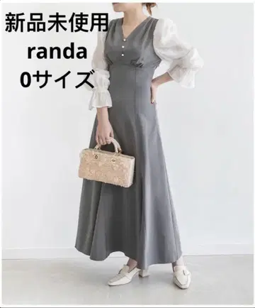 새상품 randa BD35058 L4 퍼프 슬리브 레이스업 원피스