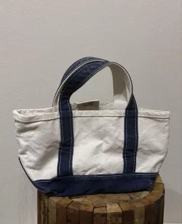 90s llbean 미니 토트백 네이비 보트 앤드 토트