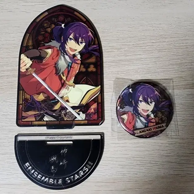 Ensemble Stars Enstar Koga Soma stained glass Sgeul 1st edition + badge