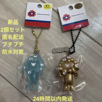 EXPO 간사이 만박 미야쿠미야쿠 축광과 골드 입체 마스코트 키링