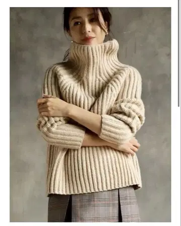 로완 loin 로우 게이지 니트 이가와 하루카 밀크티