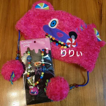 USJ 유니버셜 하미곰 캔디 봉제 인형 햇 액세서리 세트