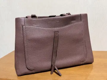 marc jacobs 브라운 가죽 토트백 사이드 포켓 포함