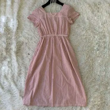 MARY QUANT 디지 시어서커 스트라이프 원피스