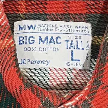 USA 70s BIG MAC 빅맥 헤비 플란넬 셔츠 L