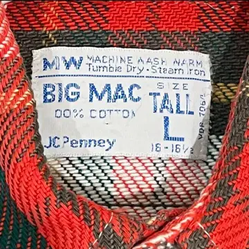 USA 70s BIG MAC 빅맥 헤비 플란넬 셔츠 L