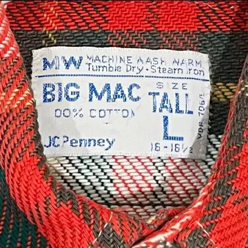 USA 70s BIG MAC 빅맥 헤비 플란넬 셔츠 L