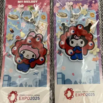 만박 EXPO 미야쿠미야쿠 쿠로미 마이멜로디 아크릴 키링 산리오