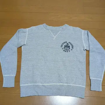 REAL McCOY'S U.S.NAVY 프린트 긴팔 맨투맨 사이즈 S