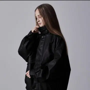 CLEL 가죽 블루종 M 사이즈