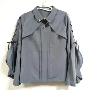 엑시즈팜 크로스 참부 긴팔 블라우스 플레어 슬리브