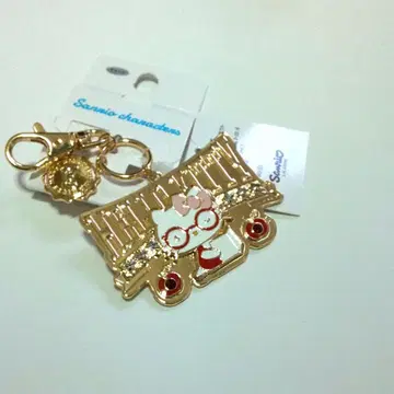 산리오 헬로키티 골드 키 참 안경 미사용 새상품