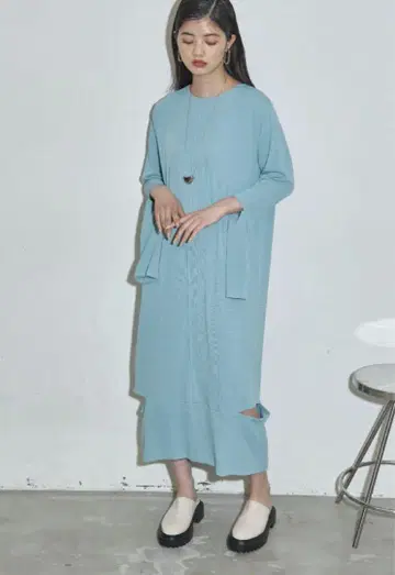 멀티 WAY 슬릿 컷 리브 원피스