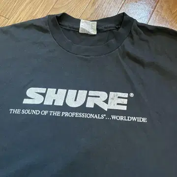 90s SHURE 슈어 프린트 로고 기업계 T셔츠 미국제 XL