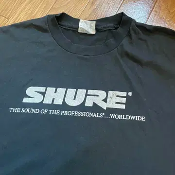 90s SHURE 슈어 프린트 로고 기업계 T셔츠 미국제 XL