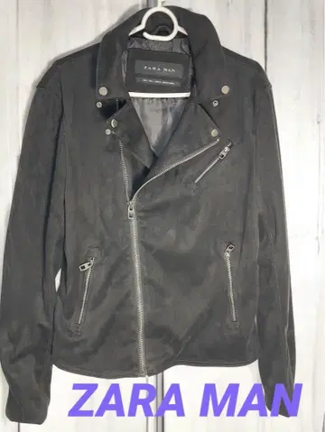 ZARA MAN 자라 라이더 자켓 벨로아 느낌 블랙 S