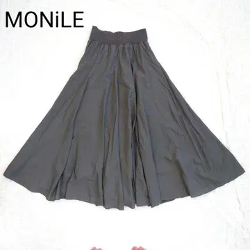 MONiLE 모니레 롱 스커트 플레어 허리밴딩 가을 컬러 어스 컬러