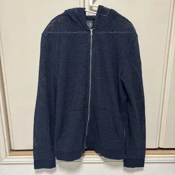 Armani Exchange 네이비 스트라이프 후드티