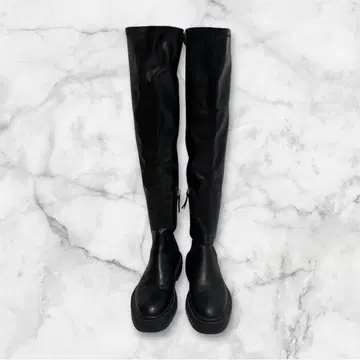 새상품급 ZARA 자라 니하이 부츠 EU37 블랙