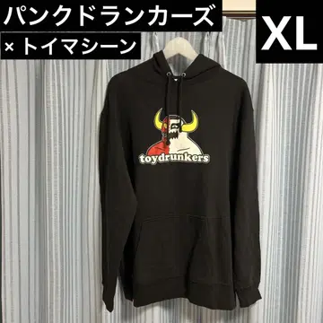 토이머신 x 펑크 드렁커스 콜라보 후드티 XL 블랙 후디