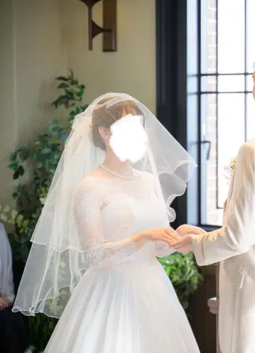 웨딩 베일 + 덤 신랑 장갑